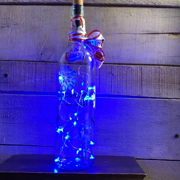 ‘Let it Snow..Somewhere Else’ Wine Bottle Lantern - Picture 12 of 13